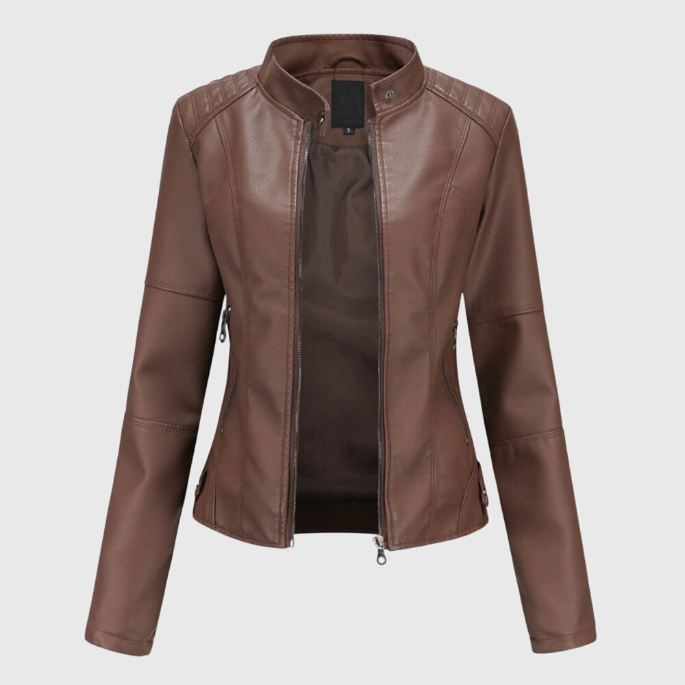 Women's Tailored Leather-Look Jacket