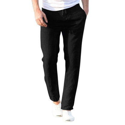 Bryan - Pantalon ample décontracté avec taille élastique 100% coton