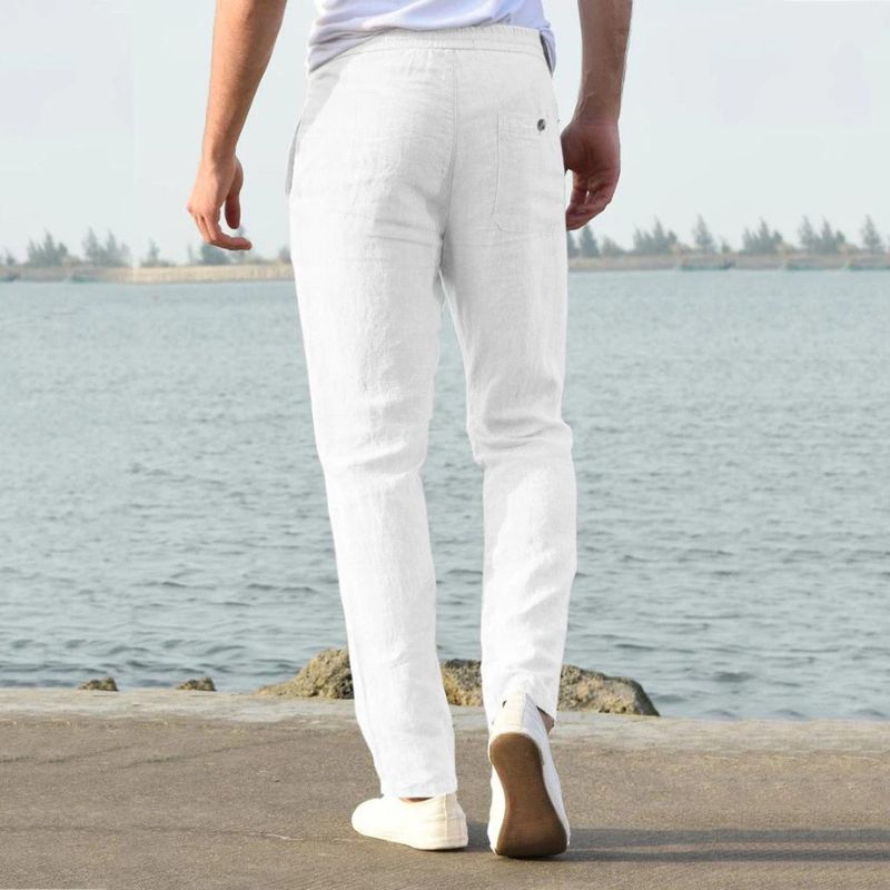 Bryan - Pantalon ample décontracté avec taille élastique 100% coton