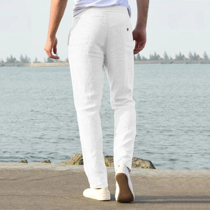 Bryan - Pantalon ample décontracté avec taille élastique 100% coton