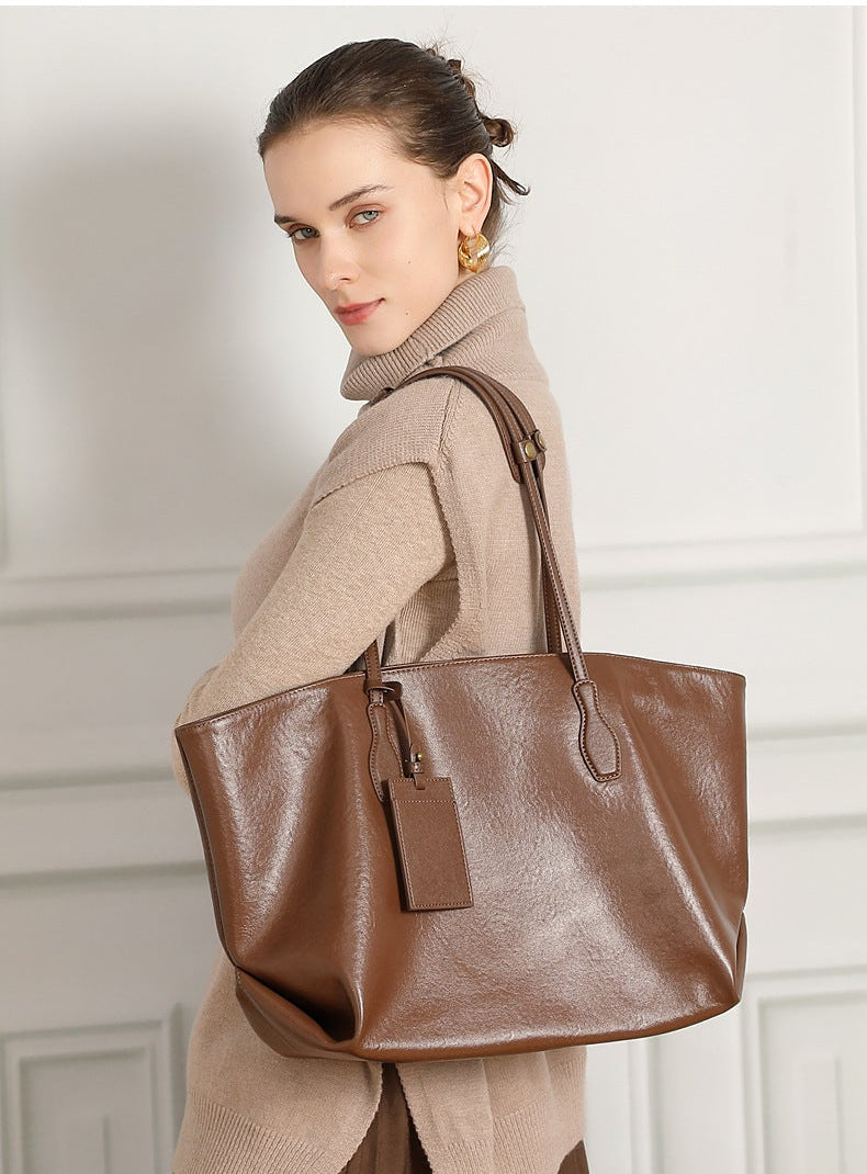 London Leather Tote Bag
