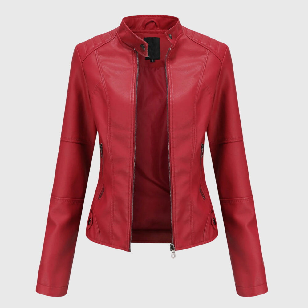 Women's Tailored Leather-Look Jacket