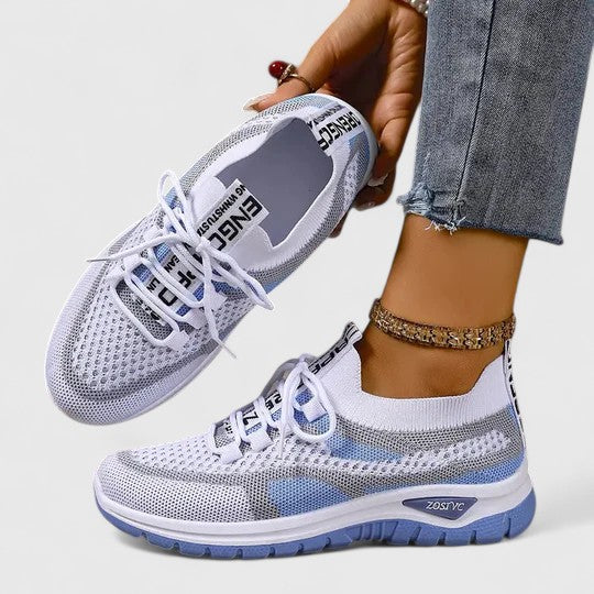 Women's Orthopaedic Lightweight Mesh Trainers with Shock-Absorbing Sole