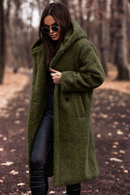 Women's Hooded Knee-Length Tailored Winter Coat