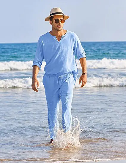 George - Costume homme en coton et lin