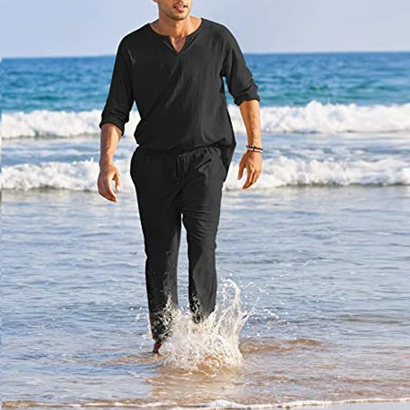 George - Costume homme en coton et lin