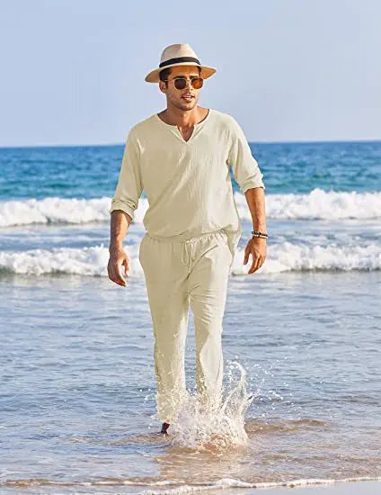 George - Costume homme en coton et lin