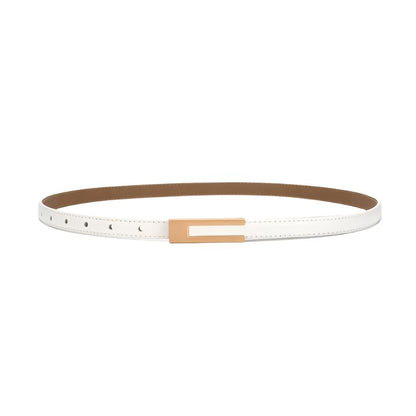 Iris Slim Leather Belt