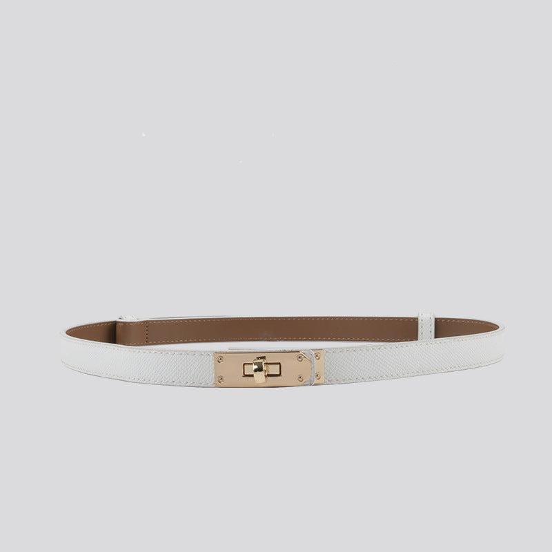 Hayes Slim Leather Belt