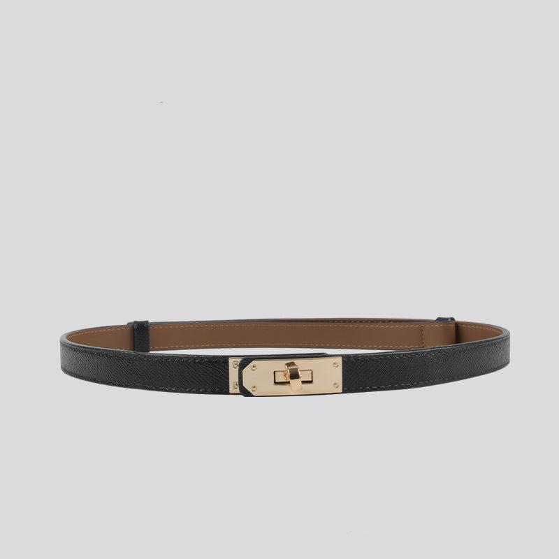 Hayes Slim Leather Belt