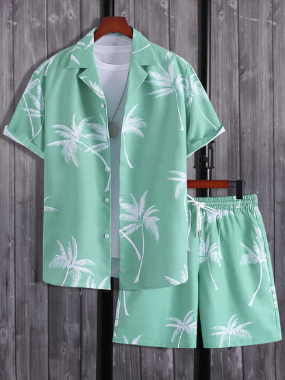 Henry - Chemise et pantalon à l'imprimé palmier tropical