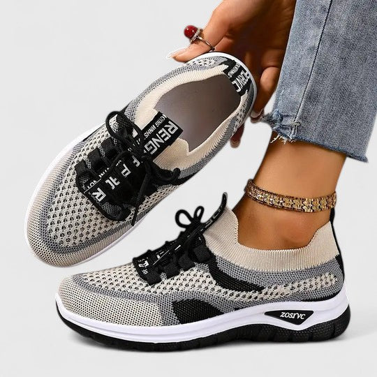 Women's Orthopaedic Lightweight Mesh Trainers with Shock-Absorbing Sole