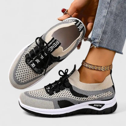 Women's Orthopaedic Lightweight Mesh Trainers with Shock-Absorbing Sole