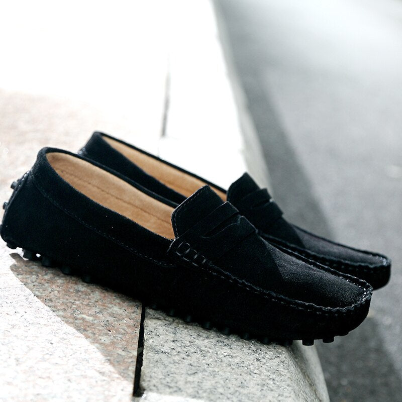 Malcolm - Mocassins en daim de style italien pour hommes