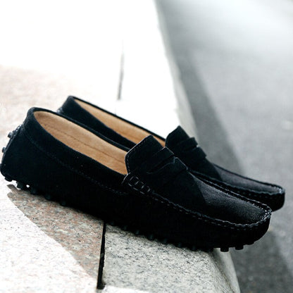 Malcolm - Mocassins en daim de style italien pour hommes