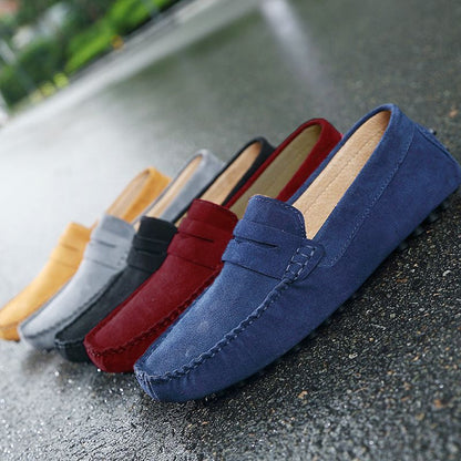 Malcolm - Mocassins en daim de style italien pour hommes