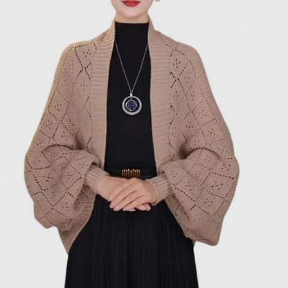Women's Versatile Open-Front Draped Cardigan