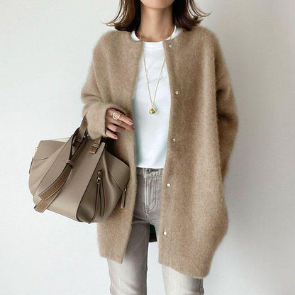 Women's Relaxed-Fit Short Coat with Pockets