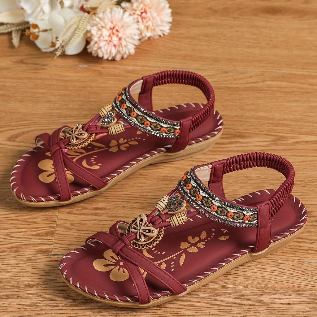Women's Embellished Toe-Loop Ibiza Sandals