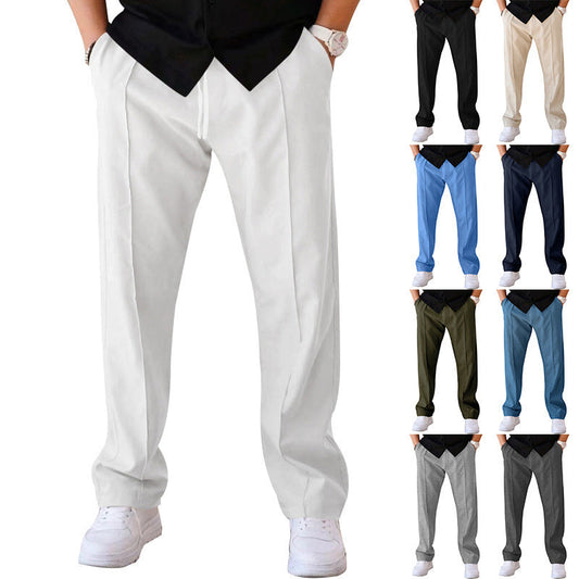 Renato - Pantalon de loisirs coupe large pour homme