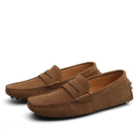 Malcolm - Mocassins en daim de style italien pour hommes