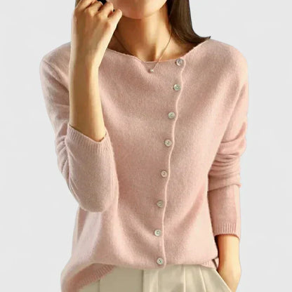 Women's Elegant Button-Front Knit Cardigan