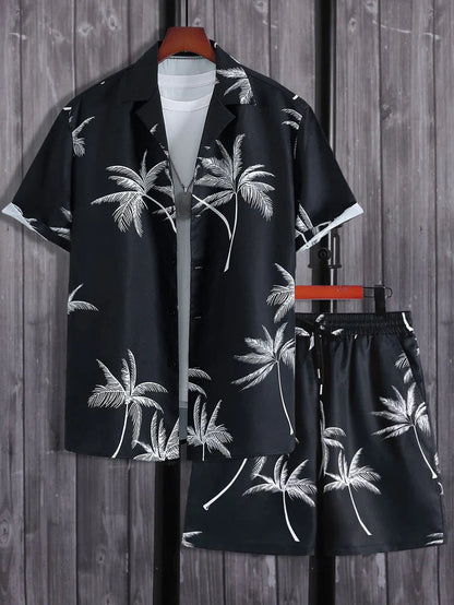 Henry - Chemise et pantalon à l'imprimé palmier tropical