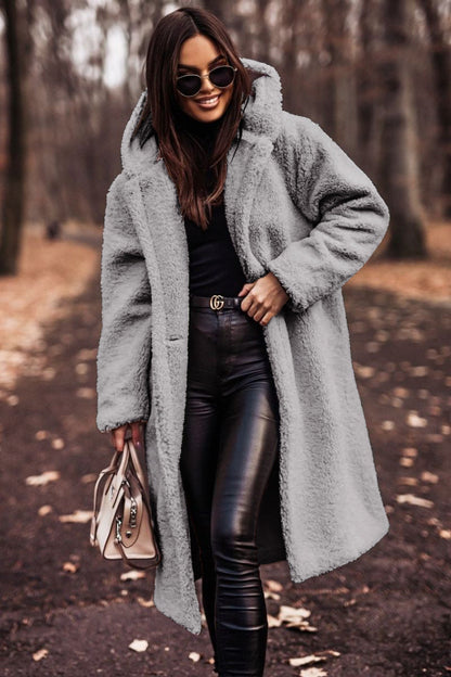 Women's Hooded Knee-Length Tailored Winter Coat