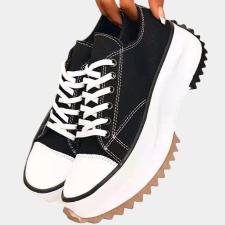 Women's Platform Lace-Up Trainers with Cushioned EVA Sole