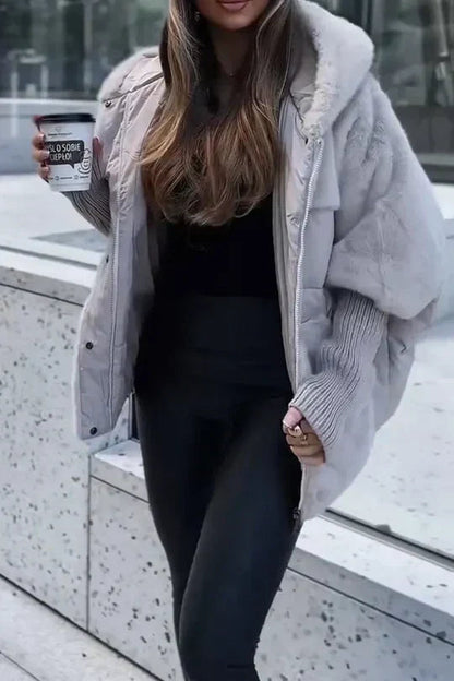 Women's Hooded Faux Fur Puffer Jacket