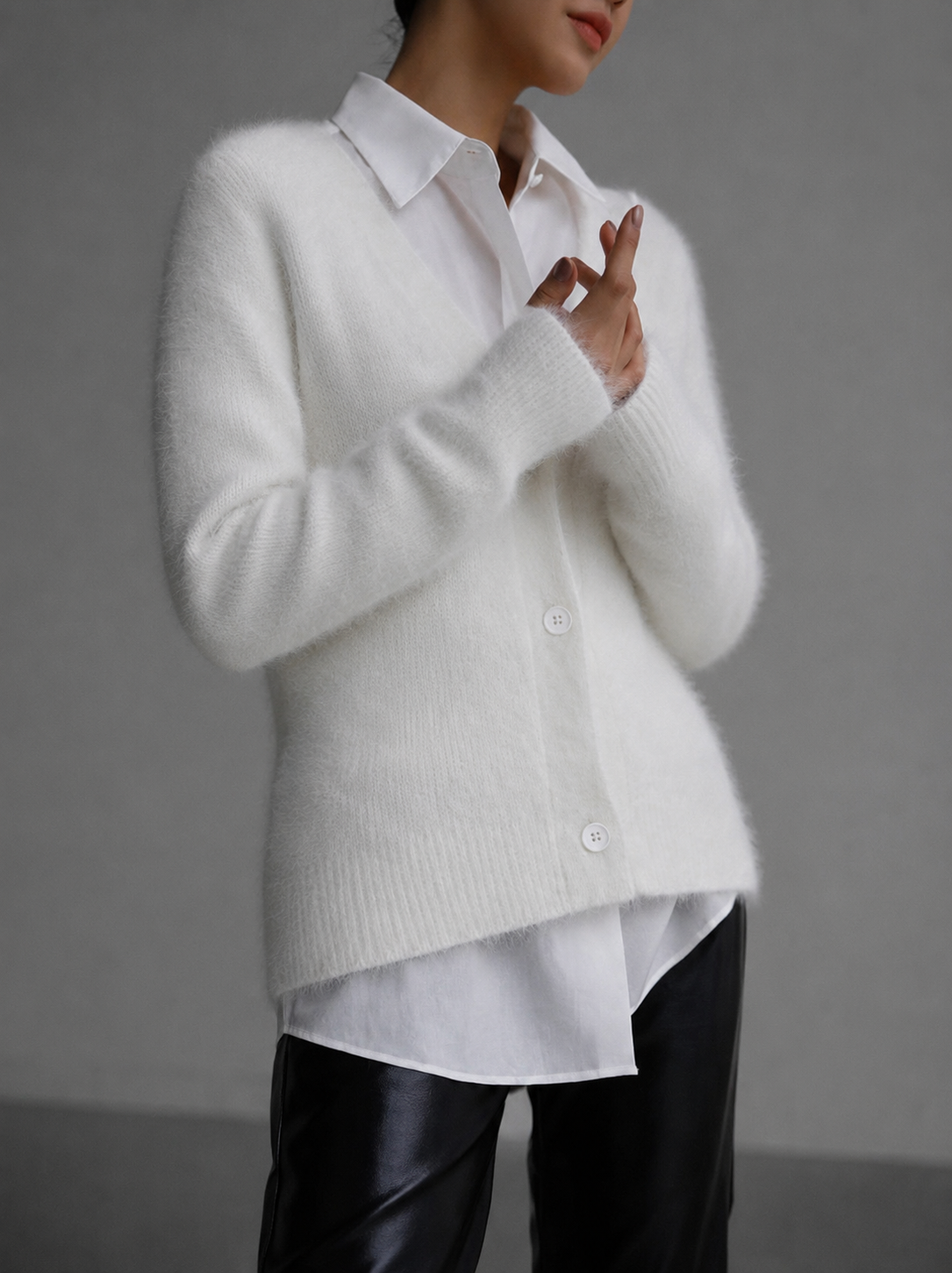 Women's Oversized Button-Up Knit Cardigan