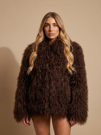 Women's Oversized Shaggy Faux Fur Winter Coat