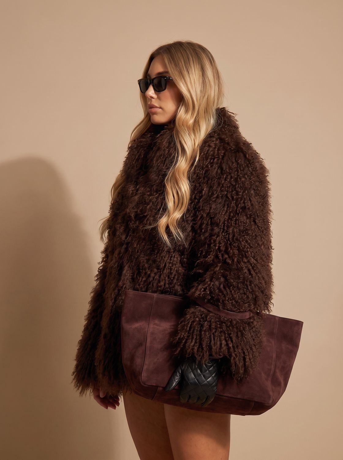 Women's Oversized Shaggy Faux Fur Winter Coat