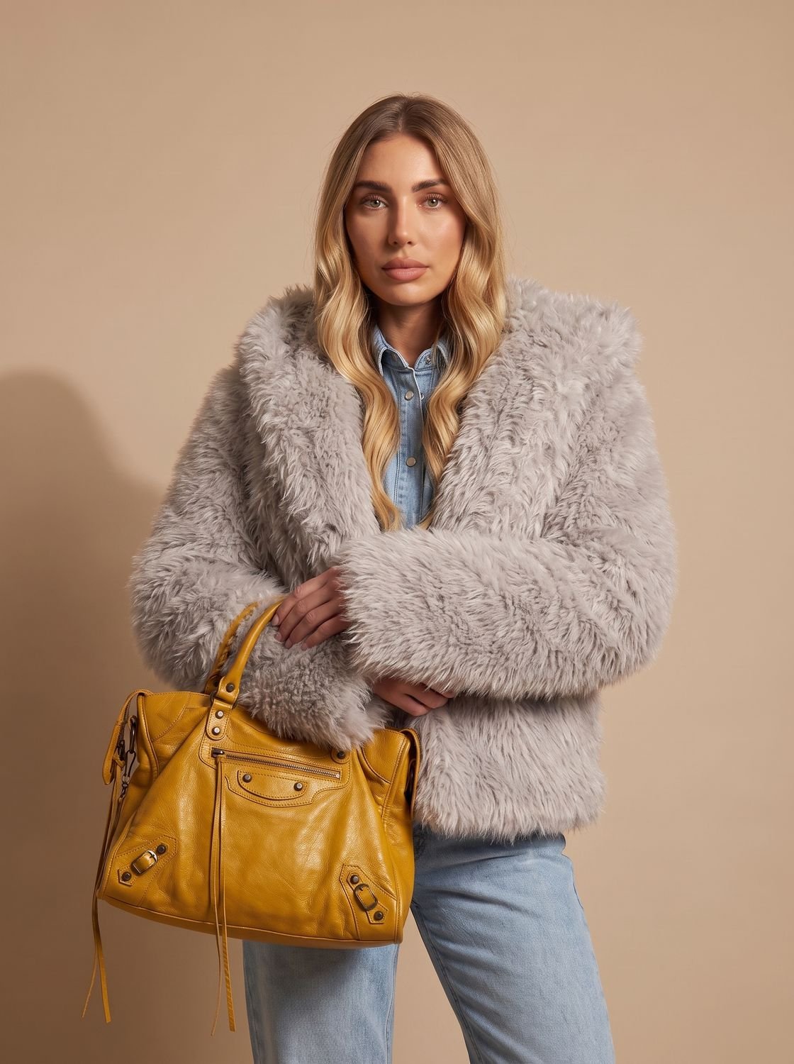 Women's Oversized Shaggy Faux Fur Winter Coat