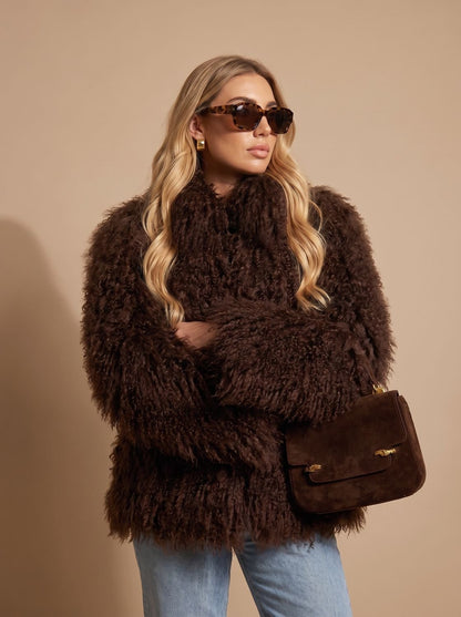 Women's Oversized Shaggy Faux Fur Winter Coat