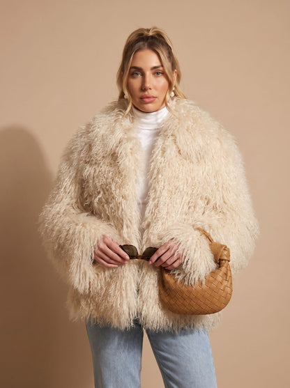Women's Oversized Shaggy Faux Fur Winter Coat