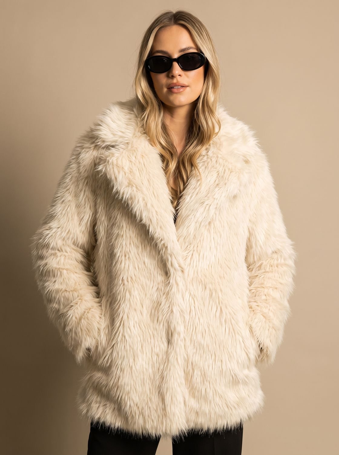 Women's Oversized Shaggy Faux Fur Winter Coat