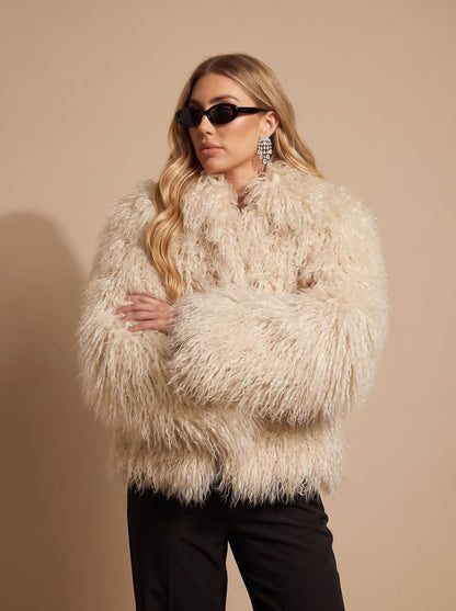 Women's Oversized Shaggy Faux Fur Winter Coat