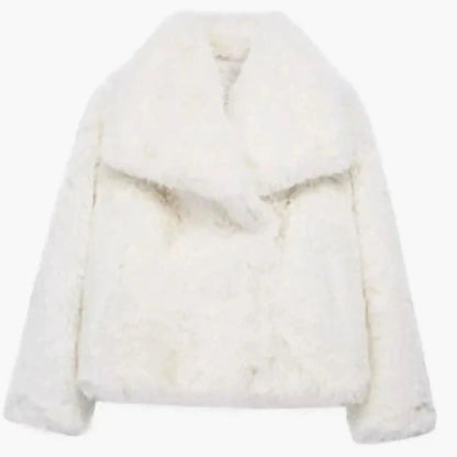 Women's Cropped Faux Fur Jacket