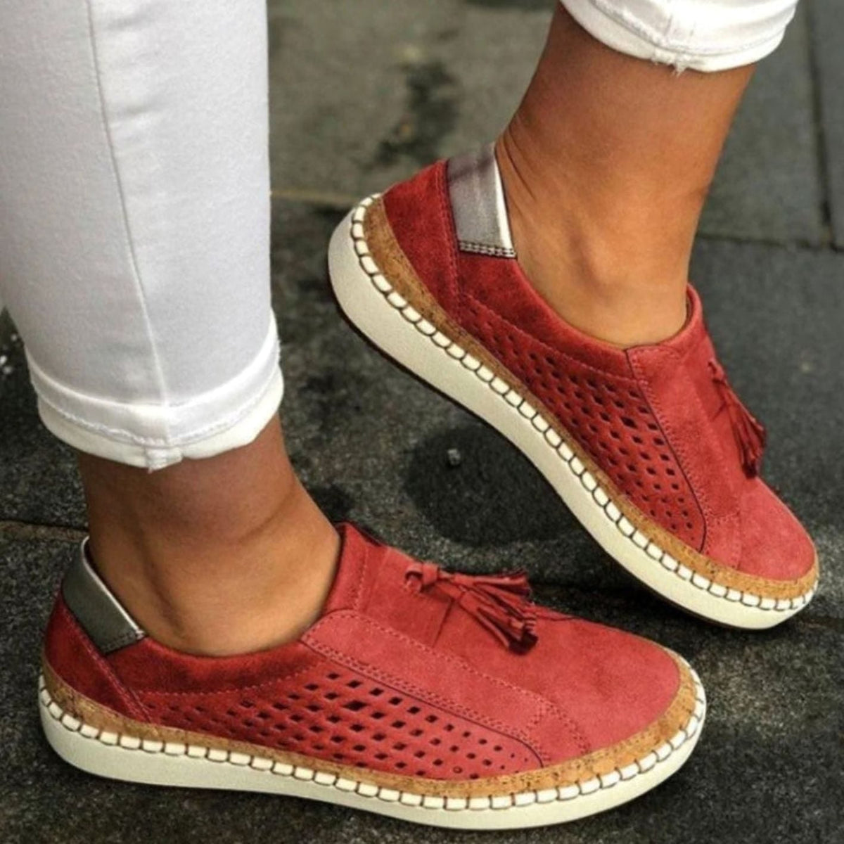 Women's Orthopaedic Breathable Tassel Loafers with Arch Support