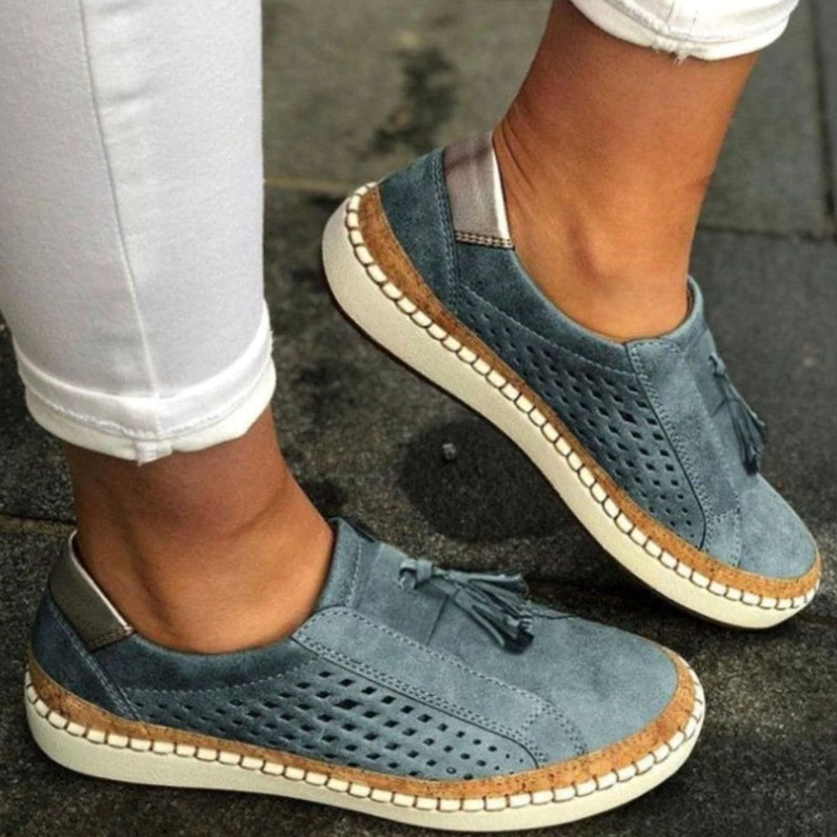 Women's Orthopaedic Breathable Tassel Loafers with Arch Support