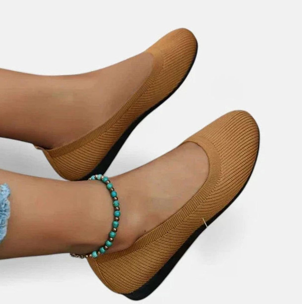 Women's Orthopaedic Knit Slip-On Flats with Arch Support