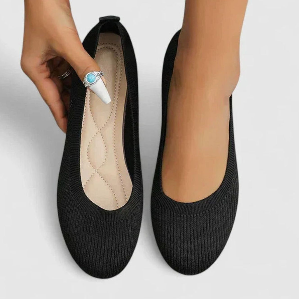 Women's Orthopaedic Knit Slip-On Flats with Arch Support