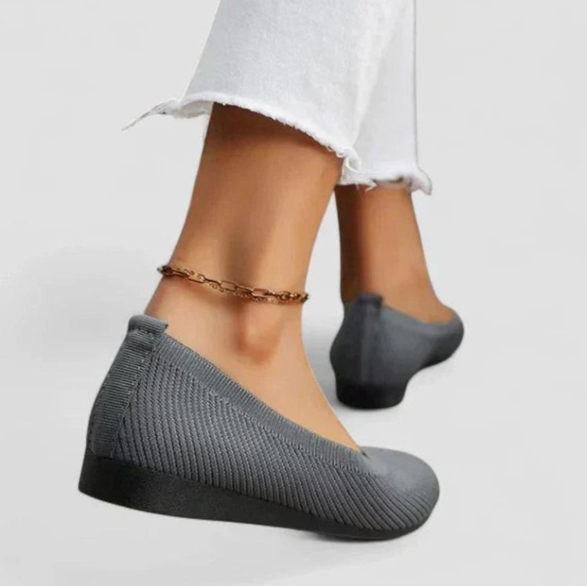 Women's Orthopaedic Knit Slip-On Flats with Arch Support