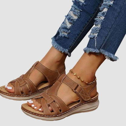 Women's Orthopaedic Woven Strap Wedge Sandals