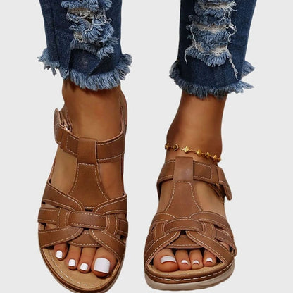Women's Orthopaedic Woven Strap Wedge Sandals