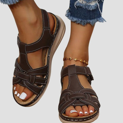 Women's Orthopaedic Woven Strap Wedge Sandals