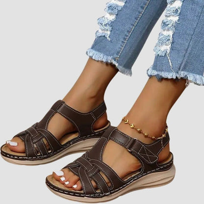 Women's Orthopaedic Woven Strap Wedge Sandals