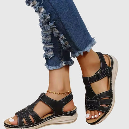 Women's Orthopaedic Woven Strap Wedge Sandals