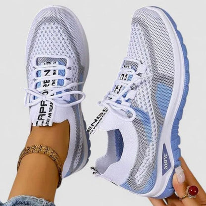 Women's Orthopaedic Breathable Mesh Lace-Up Trainers